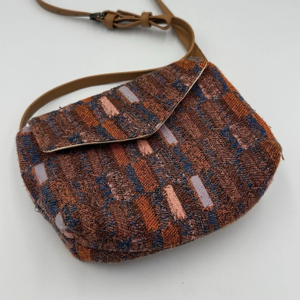 Universal Thread Multi Color Fabric Crossbody Bag with Geometric design‎